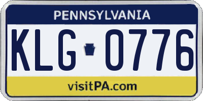 PA license plate KLG0776