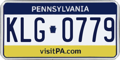 PA license plate KLG0779