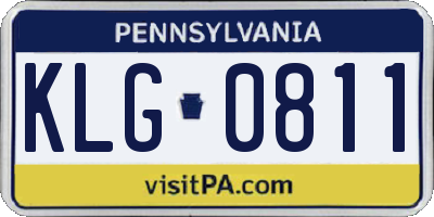 PA license plate KLG0811