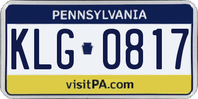 PA license plate KLG0817
