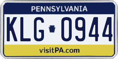 PA license plate KLG0944
