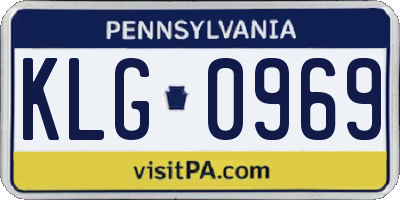 PA license plate KLG0969
