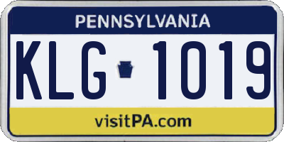 PA license plate KLG1019