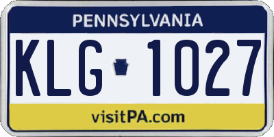 PA license plate KLG1027