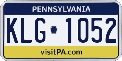 PA license plate KLG1052