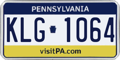 PA license plate KLG1064
