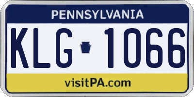 PA license plate KLG1066