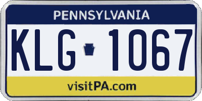 PA license plate KLG1067