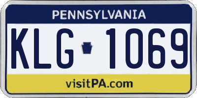PA license plate KLG1069