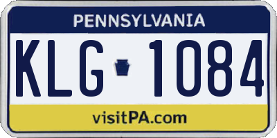 PA license plate KLG1084