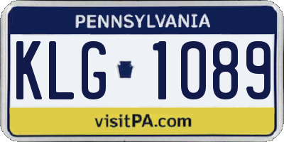 PA license plate KLG1089