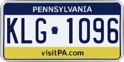PA license plate KLG1096