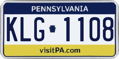 PA license plate KLG1108