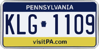 PA license plate KLG1109