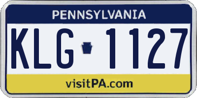 PA license plate KLG1127