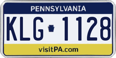 PA license plate KLG1128