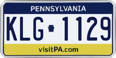 PA license plate KLG1129
