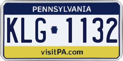 PA license plate KLG1132