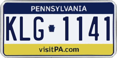 PA license plate KLG1141
