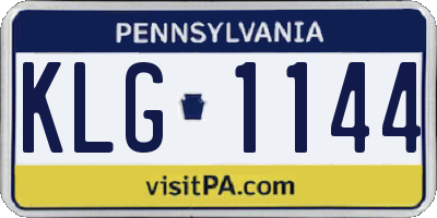 PA license plate KLG1144
