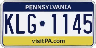 PA license plate KLG1145