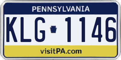PA license plate KLG1146