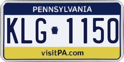PA license plate KLG1150