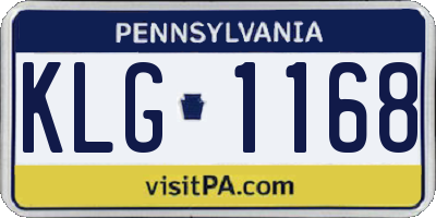 PA license plate KLG1168