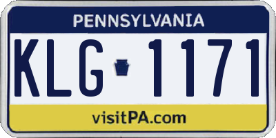 PA license plate KLG1171