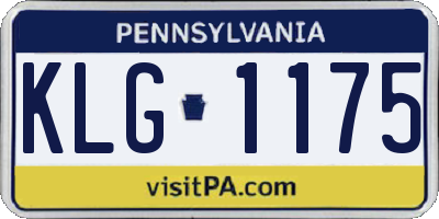 PA license plate KLG1175