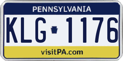 PA license plate KLG1176