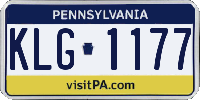 PA license plate KLG1177