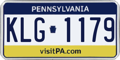 PA license plate KLG1179
