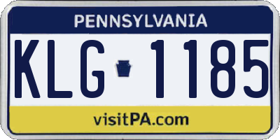 PA license plate KLG1185