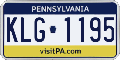 PA license plate KLG1195