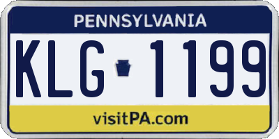 PA license plate KLG1199