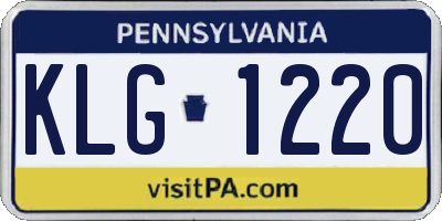 PA license plate KLG1220