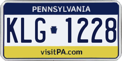 PA license plate KLG1228