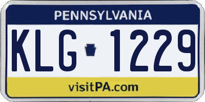 PA license plate KLG1229