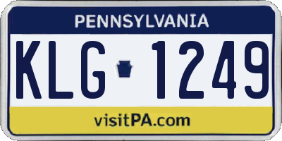 PA license plate KLG1249