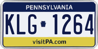 PA license plate KLG1264