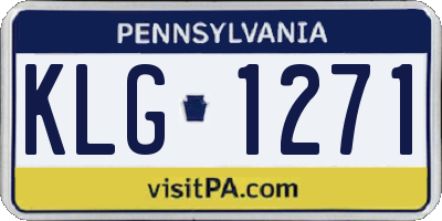 PA license plate KLG1271