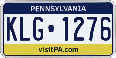 PA license plate KLG1276