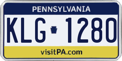PA license plate KLG1280