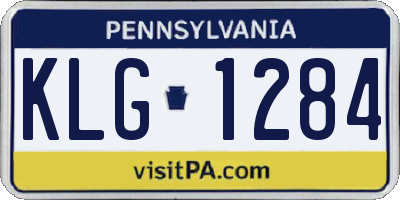 PA license plate KLG1284
