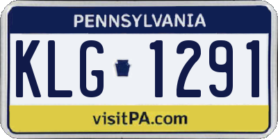 PA license plate KLG1291