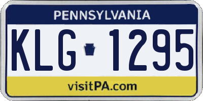 PA license plate KLG1295