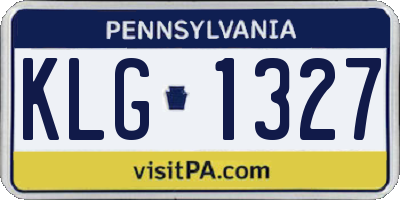 PA license plate KLG1327