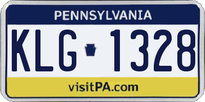 PA license plate KLG1328