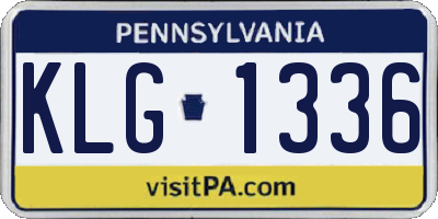 PA license plate KLG1336